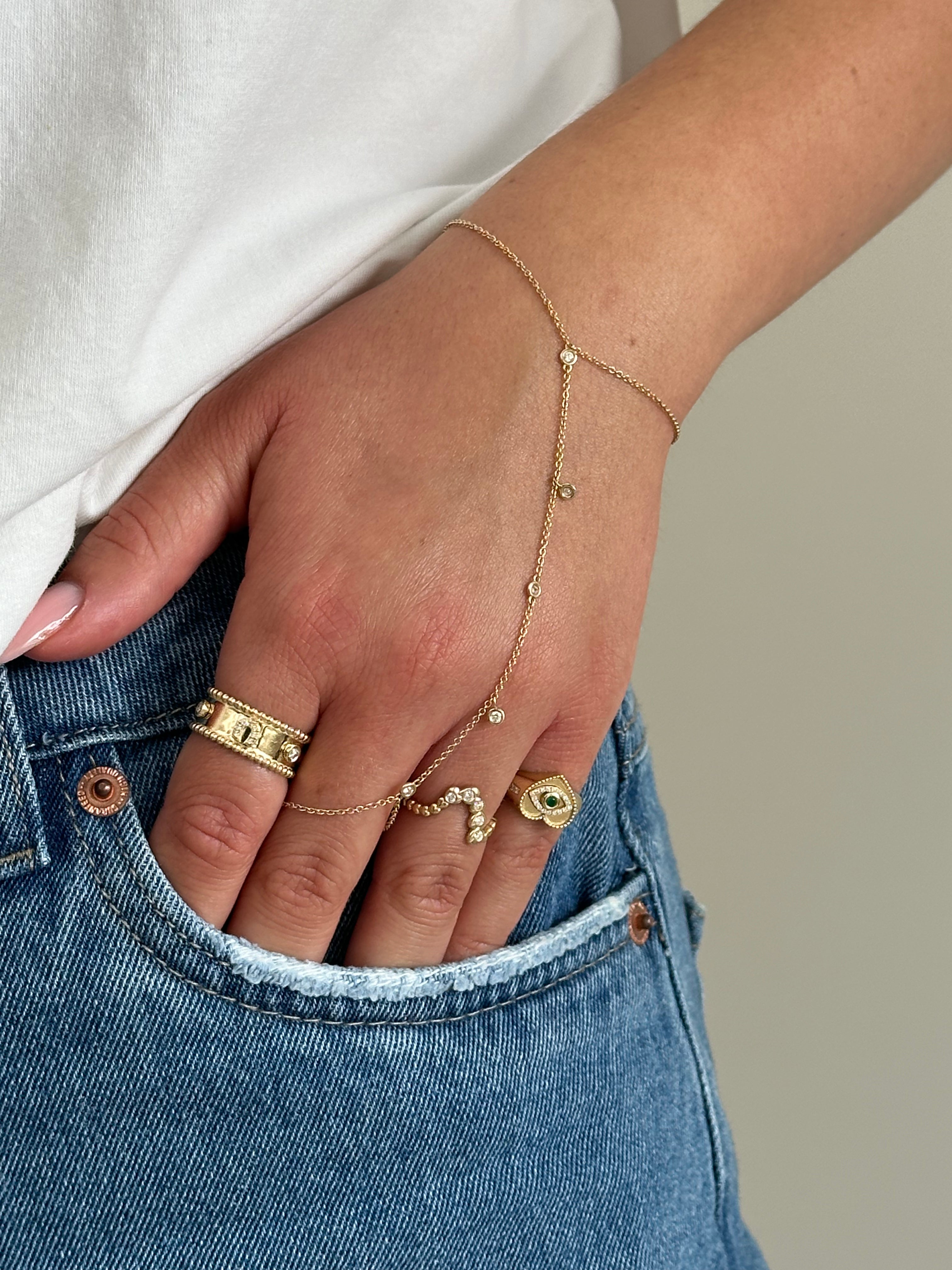 Diamonds Hearts Wave Ring