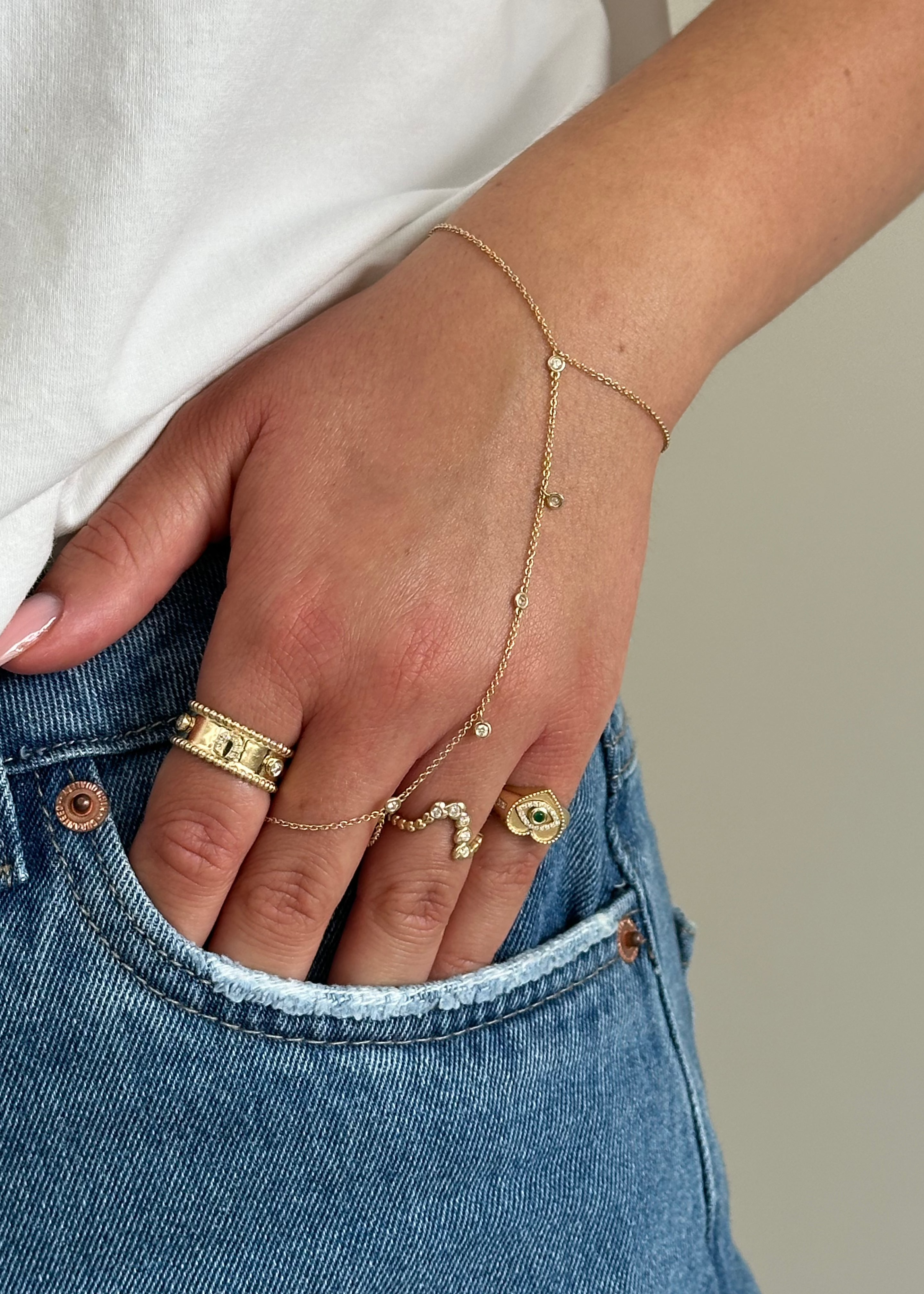 Chandelier Hand Chain Bracelet