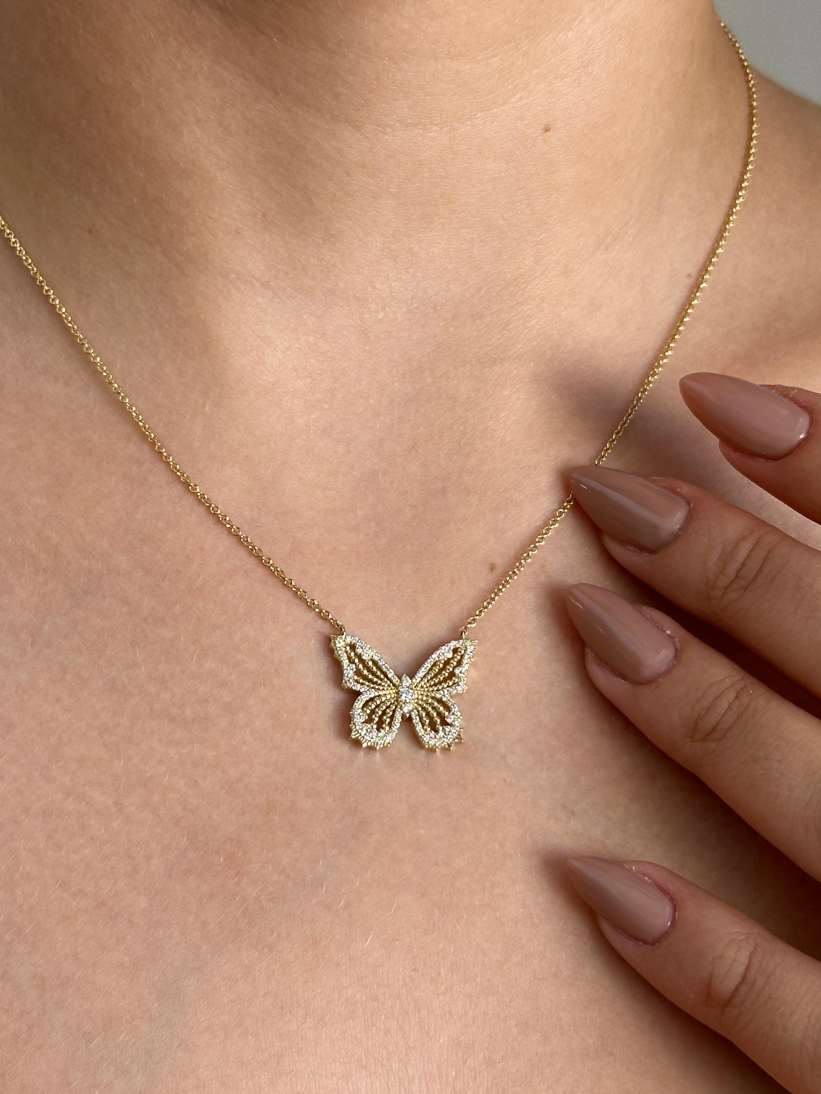 Butterfly Diamonds Necklace